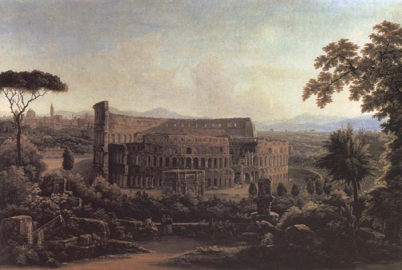 unknow artist A View in rome.the colosseum